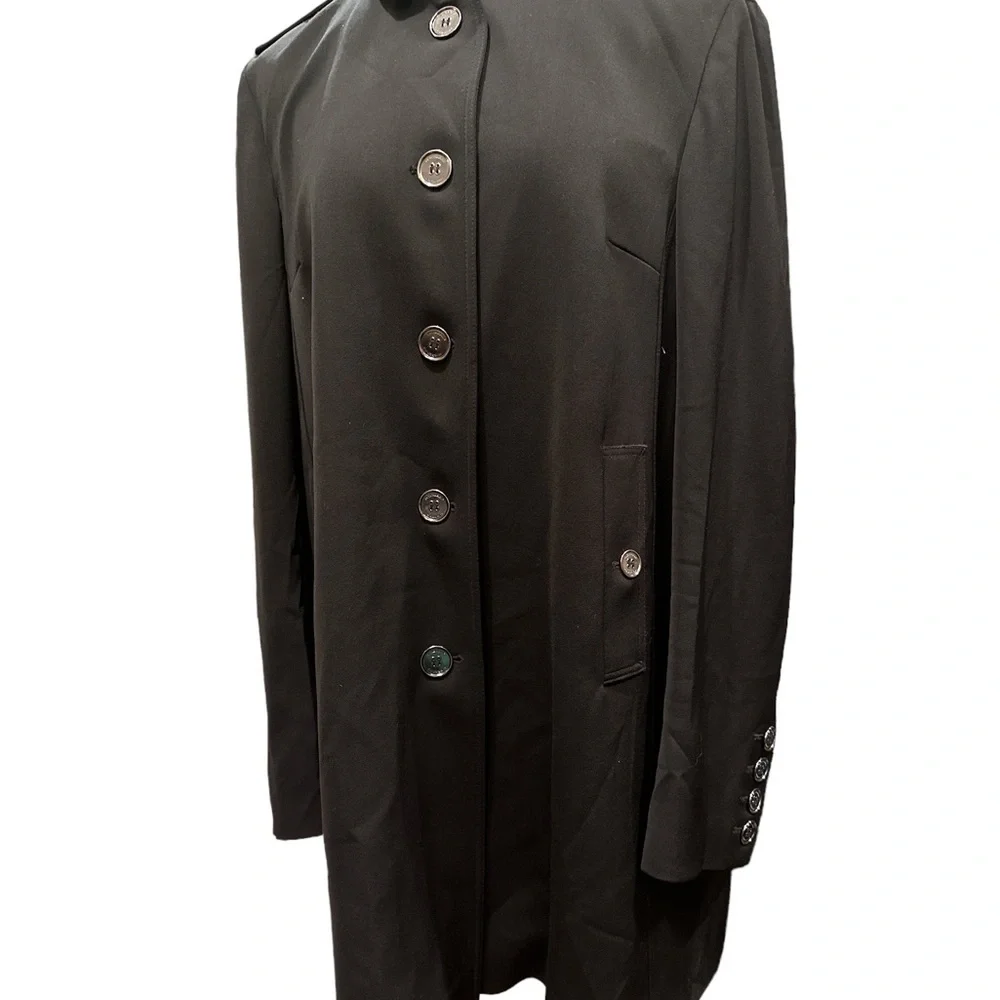Burberry Women’s Button Up Jacket Made In‎ Italy Black Sz 14
